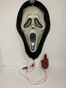 Scream Bloody Ghostface Halloween Mask Costume W Working Heart Pump Adult Size - Picture 1 of 9