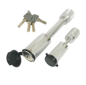 Keyed Alike 5/8 Hitch Pin and 1/4 Trailer Coupler Lock Set Same Key Locking - Picture 1 of 1