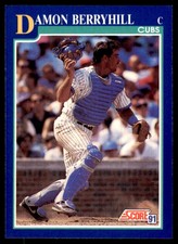 1991 SCORE DAMON BERRYHILL CHICAGO CUBS #881