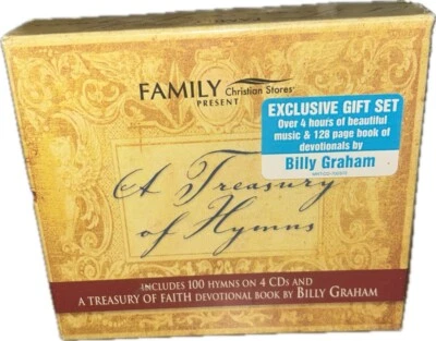 A Treasury of Hymns 4-CD Set & A Treasury Of Faith Book By Billy Graham (Sealed) - Image 1 of 3