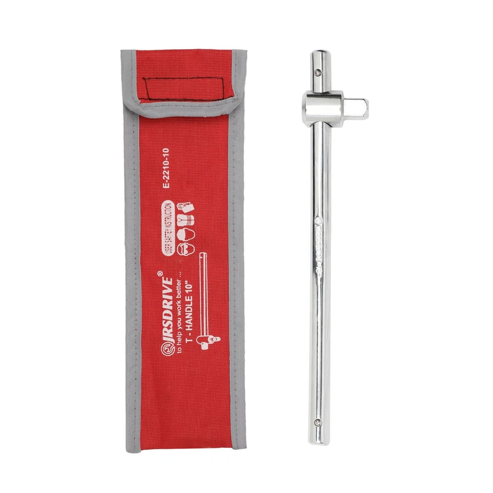 JRSDRIVE Sliding T Wrench Bar- 1/2" Drive, 12 inch, Chrome Plated | E-2210 - Image 1 of 4