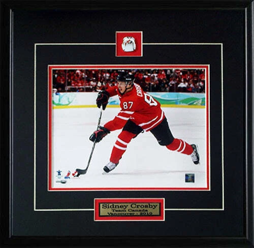 Sidney Crosby 2010 Team Canada Hockey Vancouver Winter Olympics 8x10 Frame Foto 1 de 1