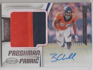 Parche de novato Bradley Chubb 2018 certificado Panini RPA automático/399 Broncos - Imagen 1 de 1