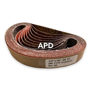 Lot of 21 3M 777F 1/2"x18" 40 Grit YF-Weight Exotic Metal Belt 84409 - Picture 1 of 1