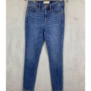 Madewell Jeans Womens 25 Blue Distressed High Rise Skinny Denim Pants Ladies NEW - Picture 1 of 9