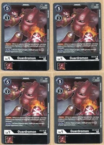 GUARDROMON X 4 Digimon CCG Digital Hazard FOIL RARO Playset EX2-031 - Foto 1 di 1