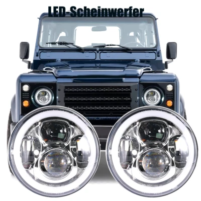 7 Zoll E geprüft LED Scheinwerfer  für Land Rover Defender Jeep VW T3 G Klasse - Bild 1 von 4