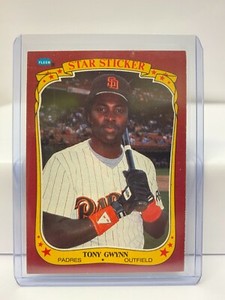 1986 FLEER STAR STICKER #50 TONY GWYNN HOF - San Diego Padres