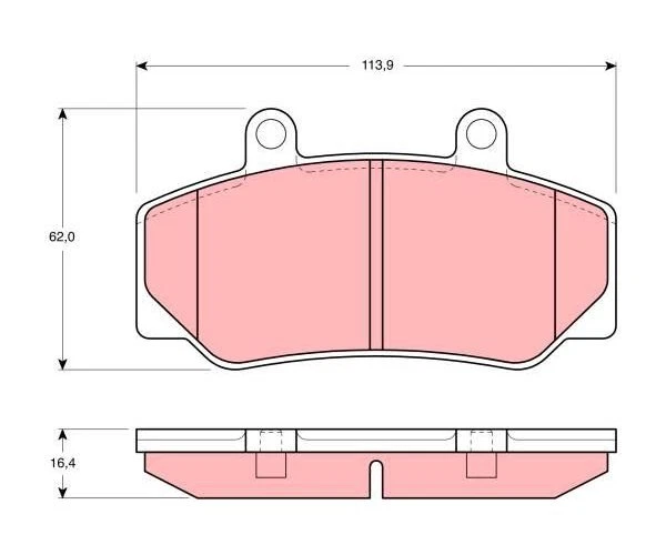 Bremsbelagsatz, Scheibenbremse TRW GDB970 für Volvo 740 940 - Изображение 1 из 1