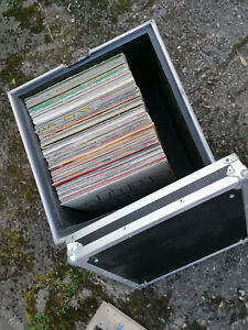  DJ Plattenkoffer Vinyl 113 Stück LP Schallplatten Koffer Case
