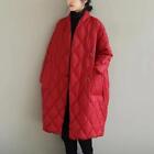 Women's Padded Quilted Jacket Keep Warm Casual Winter Outwear Plus Size
