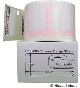 DYMO 30915 Internet Porto Thermoetiketten - KEINE RÜCKERSTATTUNG - (6) Rollen à 700 - Bild 1 von 4