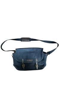 Brooks Brothers Umhängetasche dunkelblau Canvas schwarz Lederakzente verstellbar - Bild 1 von 7