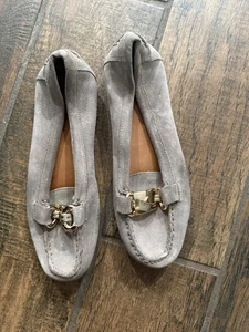 KATE SPADE CARSON FLATS SUEDE LEATHER TAUPE BEIGE SIZE 7.5 - Picture 1 of 13