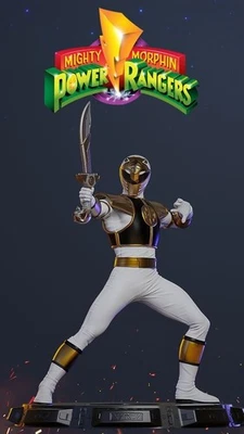 Kit Modelo Estatua Escultura Resina Ranger Blanco Power Ranger Sin Pintar/Desmontar Foto 1 de 4