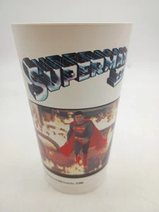 Vintage 1983 DC SUPERMAN III STEAK N SHAKE PLASTIC CUP Christopher Reeve 7UP NOS - Foto 1 di 5