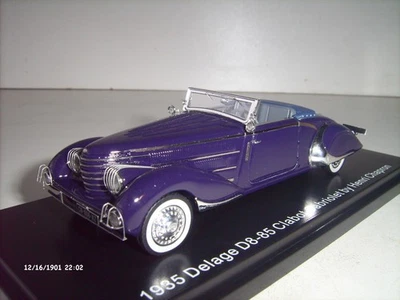 DELAGE D8-85 CLABOT CABRIOLET H. CHAPRON 1:43 ESVAL EMEU43030A in OVP - Bild 1 von 4