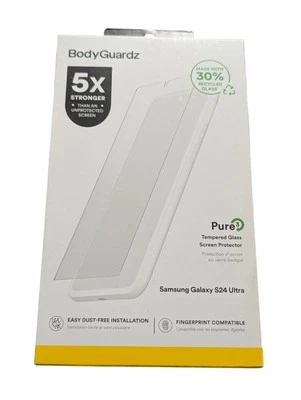 Bb-N BodyGuardz Pure 3 Tempered Glass Screen Protector Samsung Galaxy S24 Ultra - Image 1 of 2