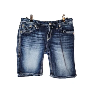 Rock Revival Womans Maggie Bermuda Y2k Jean Shorts Size 30 - Picture 1 of 10