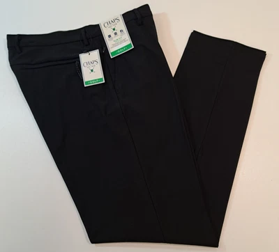 Chaps Golf Performance Chino Slim Fit Pants Men's 40x32 Black Stretch Waistband - Image 1 of 4