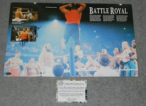 WILLIAM PERRY Signed WWF Wrestling Book Photo Wrestlemania Chicago BEARS WWE COA - Picture 1 of 6
