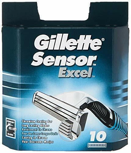 Gillette Sensor Excel Testine di Ricambio per Rasoio - 10 Pezzi
