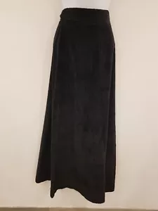 Vintage Skirt Black Corduroy Cotton Long Maxi Smart Retro Size 6 Retro Work - Picture 1 of 13