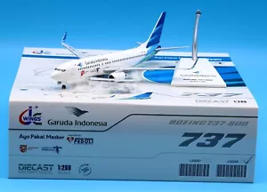 Modelo de avión fundido a presión JC Wings 1:200 Garuda Indonesia Boeing B737-800 PK-GMZ - Imagen 1 de 14