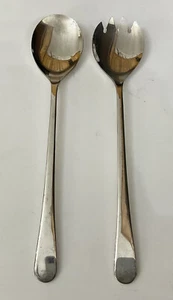 Vtg EPNS Sheffield Silver Plate Old English 24cm Salad Server Spoon Fork Cutlery - Picture 1 of 8