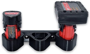 TRIPPLE X 3 WAY MILWAUKEE M12 12V MONTAJE DE BATERÍA / SOPORTE DE BATERÍA ALMACENAMIENTO - Imagen 1 de 2