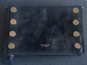 HAMMITT Stadium Suede Mini Crossbody Clutch Bag - Black - Picture 1 of 8