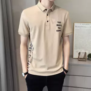 Camiseta de Verano Para Hombre Manga Corta Polo Camisa Moda Hermosa Camiseta Ajustada - Imagen 1 de 11