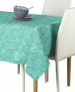Handgezeichnete Ostereier türkis Signatur Tischdecke verschiedene Größen - Bild 1 von 1
