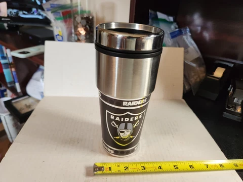 Raiders NFL Stainless Steel Tumbler New Cover