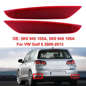 Rückleuchte Reflektor Links Rechts Für VW Golf 6 08-13 Stoßstangen Rückstrahler - Bild 1 von 6