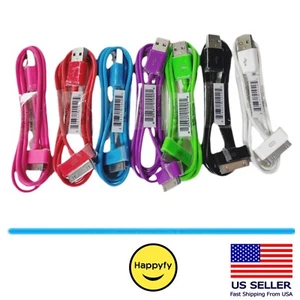 3FT 30-Pin USB Charging Data Cable for iPad 1/2/3 iPod Nano 1–6 Multi Colors NWT - Picture 1 of 16