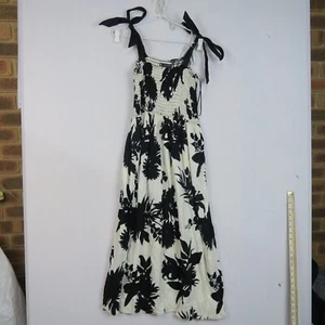 Zara Womens A-Line Dress Size M Medium Cream Midi Floral Off the Shoulder - Picture 1 of 10