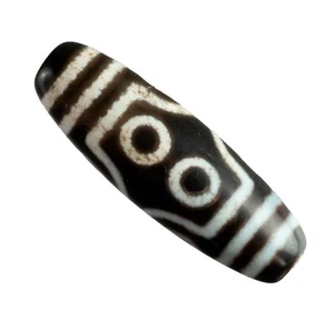 Dzi 7 Yeux: Amuleto Tibetano Spirituale di Agata - 4.1 CM - 7442 - Picture 1 of 6