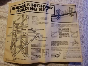 1976 General Mills Sears Bridge & Highway Building Set nur Anleitung - Bild 1 von 3
