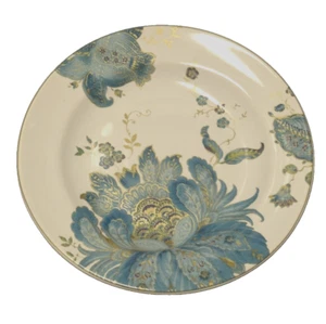 Set of 12 222 Fifth Eliza Teal Floral Porcelain Dessert Plates 6.5" Bread Salad - Picture 1 of 4