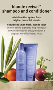 Aveda BLONDE REVIVAL Purple Toning Shampoo & Conditioner Duo 6.7 oz Each New - Picture 1 of 3