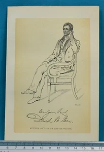 Original 1883 Antique Print Daniel Maclise Portrait Gallery David Macbeth Moir - Picture 1 of 2