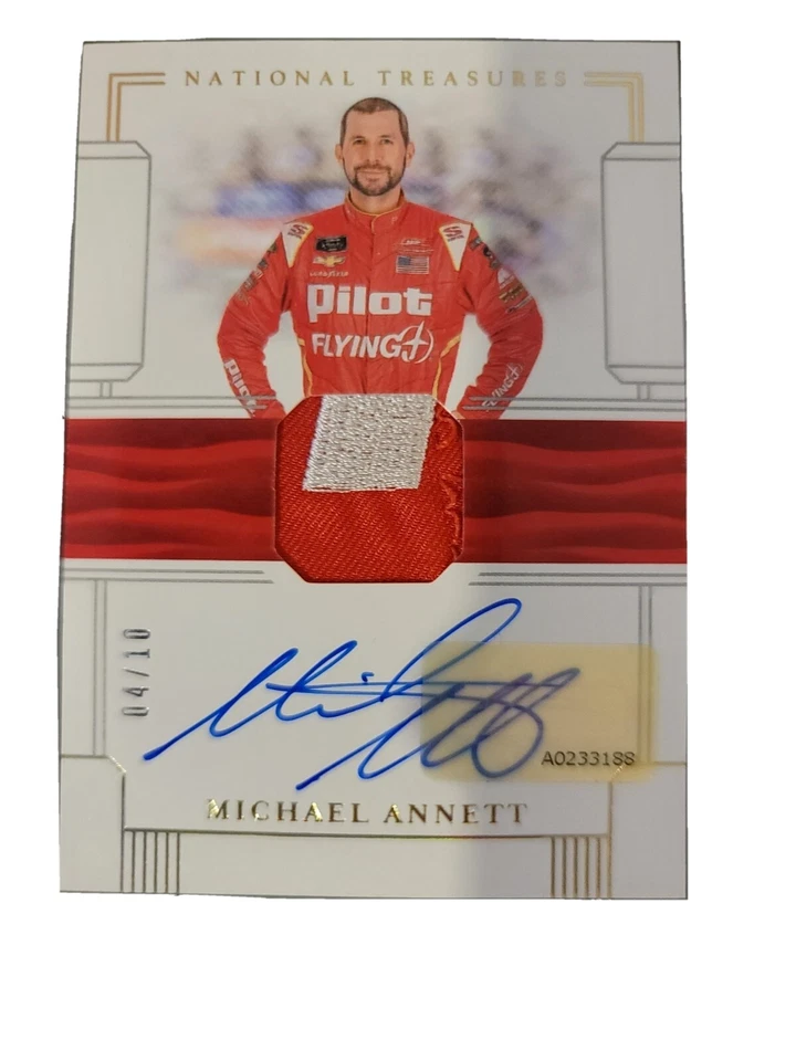 2020 National Treasures Michael Annett 2 Colors Patch Auto /10 - Image 1 of 3