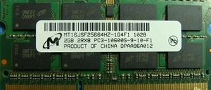 Micron MT16JSF25664HZ 2GB So-dimm PC3-10600 1333Mhz 9-10-F1 DDR3 Laptop Memory - Picture 1 of 1