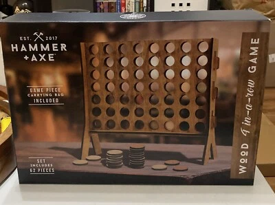 Nuevo Martillo + Hacha Madera 4 en Fila Juego,Clásico Juego Madera. Foto 1 de 2