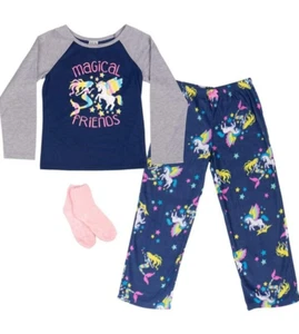 Mad Dog Concepts Magical Friends 3 pc Pajama Set Unicorn Mermaid Girls L (10/12) - Picture 1 of 7