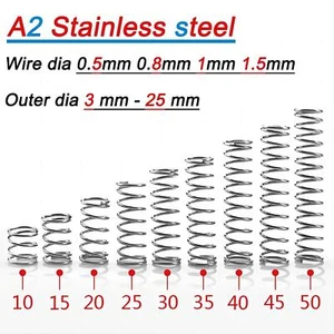 Compression Spring Various Size 3-25mm Diameter & 5-50mm Length Pressure Small - Picture 1 of 5