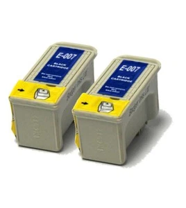 2x schwarze kompatible (keine OEM) Tintenpatronen als Ersatz für T007 - Bild 1 von 1