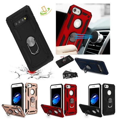 For iPhone 8 7 6s /Plus Hybrid 360 Ring Stand Rugged Protector Case Magnet Cover - Image 1 of 4