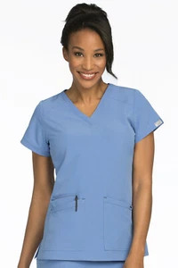 Neu mit Etikett Med Couture Air Sky Peeling-Top mit hohem V-Ausschnitt 8537 - Bild 1 von 10